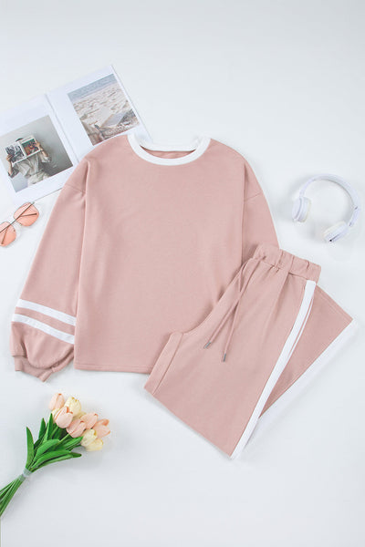 Cozy Women's Varsity Sweatpant Set - Stylish and Comfortable Loungewear for Casual Outings in Soft Fabric