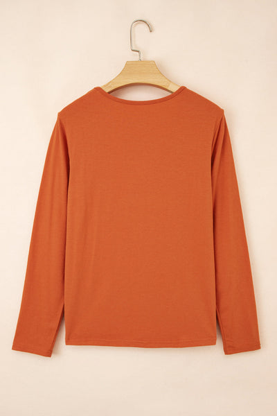 Stylish Women's Long Sleeve Cotton Top for Casual Outings & Layering - Soft, Comfortable Fit in Classic Colors