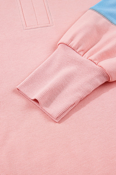 Cozy Women's Color Block Pullover Sweatshirt - Stylish and Trendy Casual Wear in Comfortable Fabrics