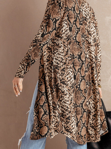 Women's Versatile Snakeskin Cardigan made for easy styling and wardrobe coordination, with premium-like structure and finish.