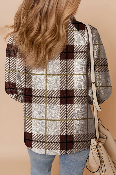 Trendy Women's Plaid Print Jacket - Chic Casual Outerwear in Classic Colors, Versatile Fit for Year-Round Style