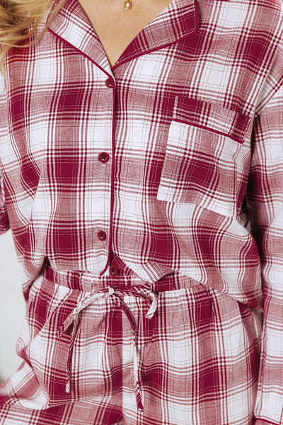 Cozy Women's Plaid Pajama Set - 2-Piece Sleepwear for Ultimate Comfort and Relaxed Fit in Soft Fabric