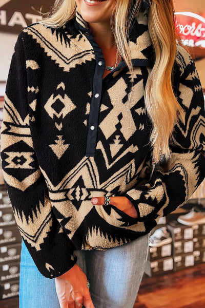 Cozy Women's Western Print Sweatshirt - Soft Casual Style for Everyday Comfort and Effortless Chic Fashion