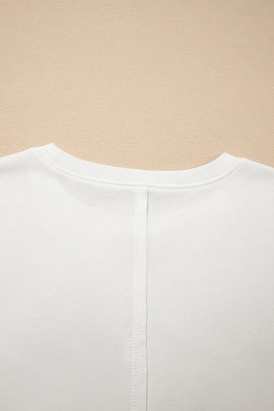 Women's Relaxed Color Block Sweatshirt with Exposed Seams