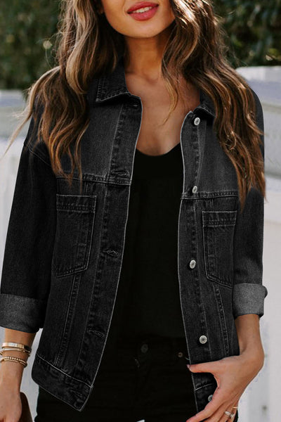 Classic Open-Front Long Sleeve Solid Lapel Casual Blazer