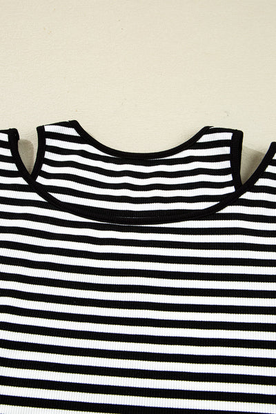 Chic Women's Striped Long Sleeve Top in Soft Fabric - Casual Everyday Style for Effortless Fashion in Trendy Colors
