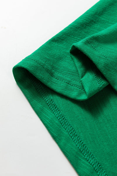 Women's Mist Green Buttoned V-Neck Blouse with Slub Texture