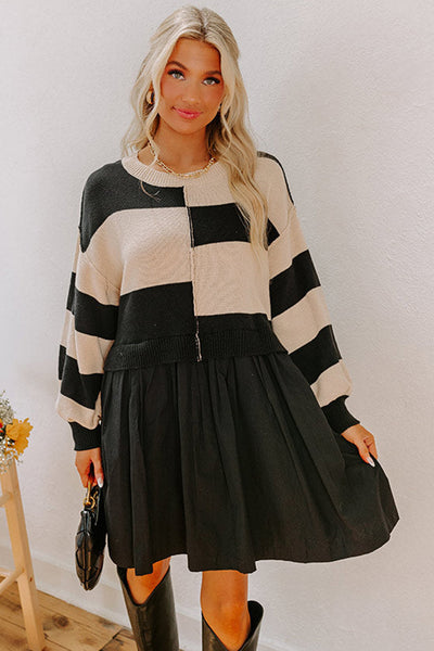 Cozy Knit Two-in-One Sweater Dress for Women - Stylish Layered Fall & Winter Fashion Essential in Versatile Colors