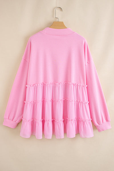 Plus Size Women's Soft Fabric Long Sleeve Casual Top - Comfy Everyday Wear with Flattering Fit and Versatile Style