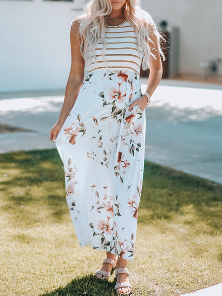 Women's Butterfly Print Chiffon Two-Piece Maxi Set