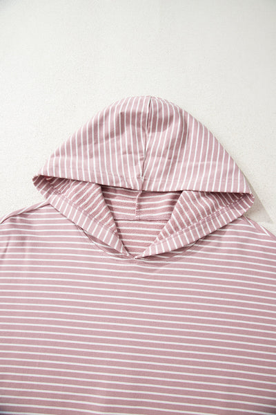 Cozy Women's Stripe Hoodie - Casual Pullover with Adjustable Drawstring for Everyday Style and Comfort