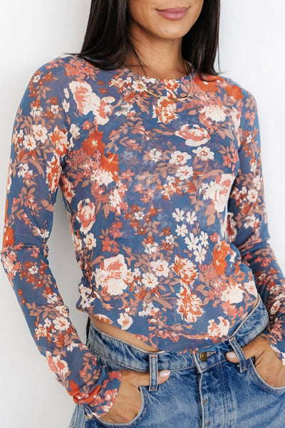 Vibrant Floral Print Blouse for Women - Stylish Short Sleeve Top with Flattering Fit for Effortless Everyday Elegance