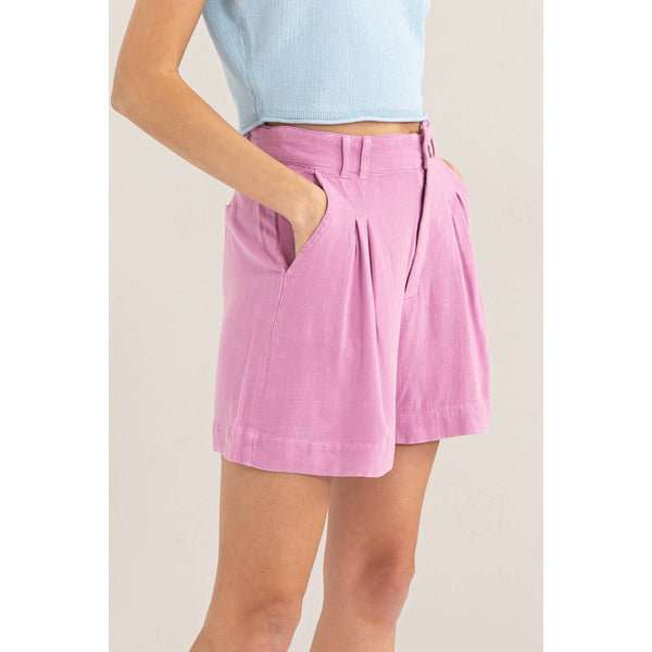 Mineral Washed Linen Shorts