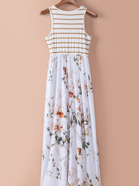 Women's Butterfly Print Chiffon Two-Piece Maxi Set