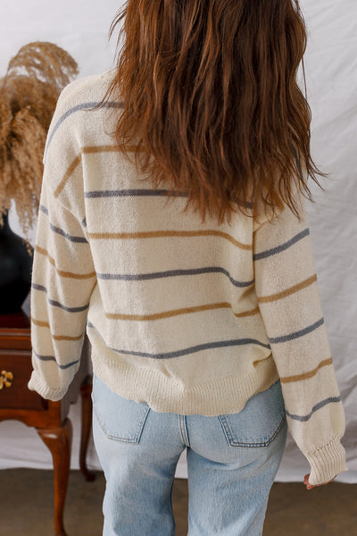 Cozy Women's Striped Knit Cardigan - Stylish Open Front Sweater for Effortless Layering and All-Day Comfort