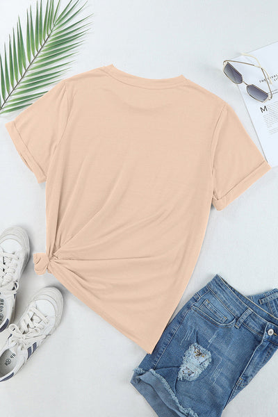 Khaki Sequin Embellished Western Boots & Graphic Tee Combo