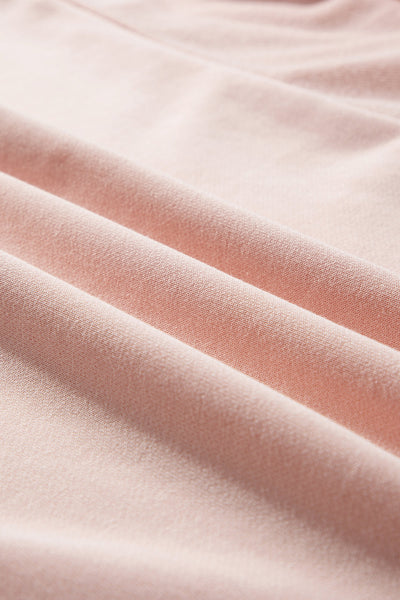 Trendy Light Pink Oversized Sweatshirt for Women with Star Patchwork & Exposed Seams Cozy Everyday Essential