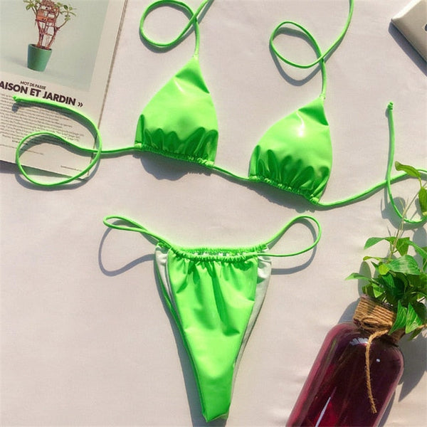 Brazilian Shine Thong Set
