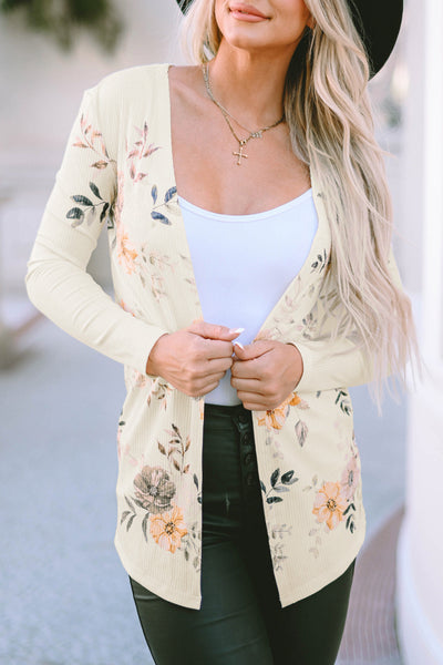 Stylish Batwing Sleeve Lightweight Printed Cardigan
