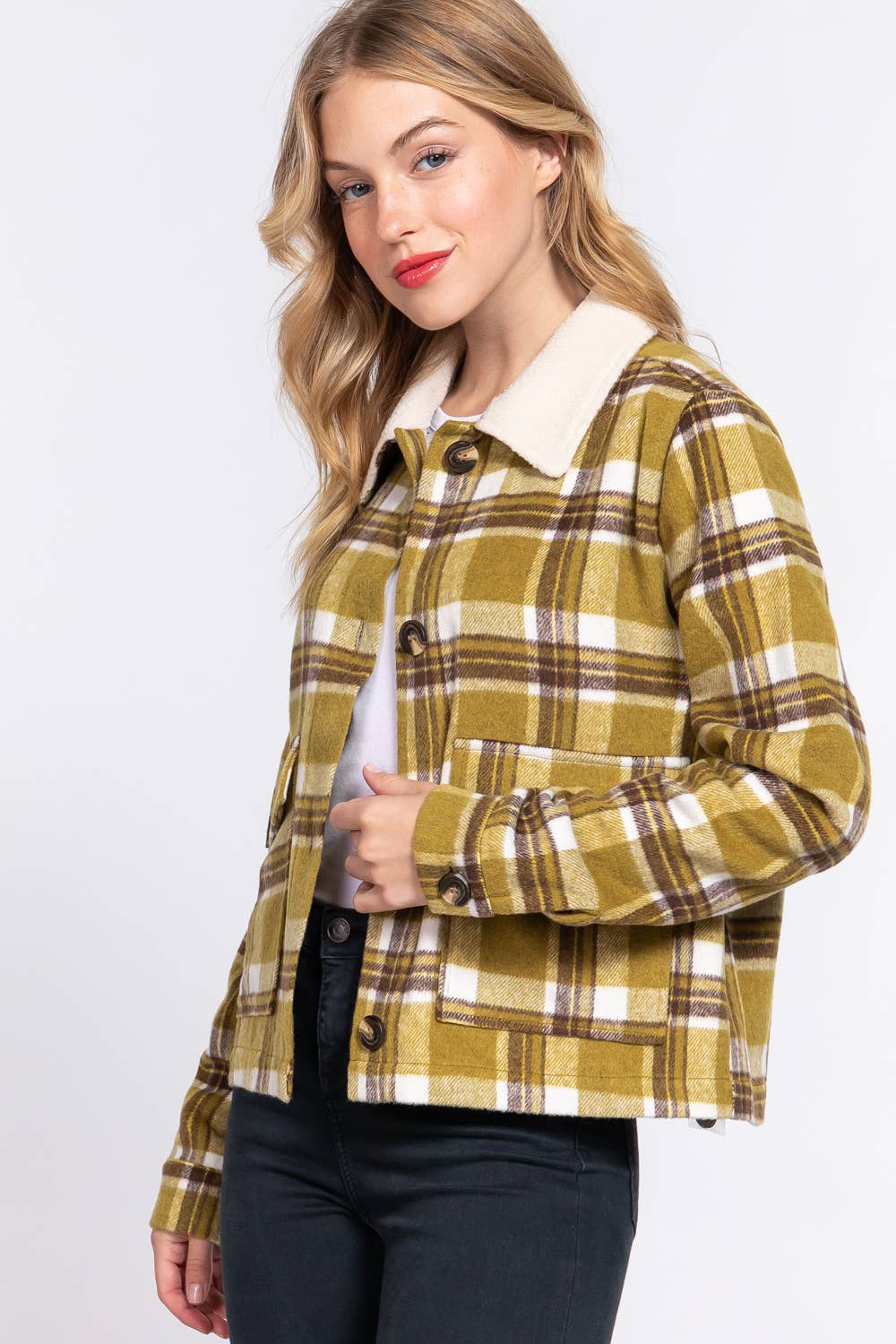 Golden Meadow Plaid Jacket