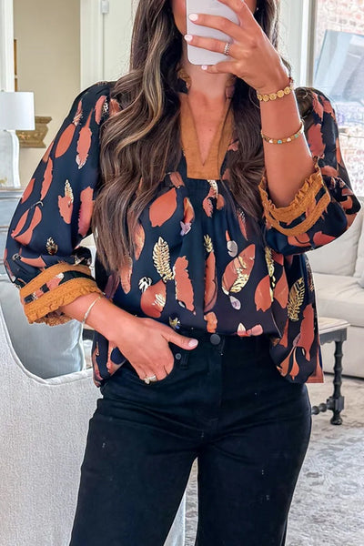 Elegant Women's Blue Blouse with Flattering Fit, Perfect for Casual Outings or Office Wear