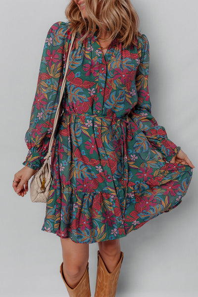 Vibrant Floral Shirt Dress for Women - Stylish Casual Summer Wear with Comfortable Fit for Everyday Outings