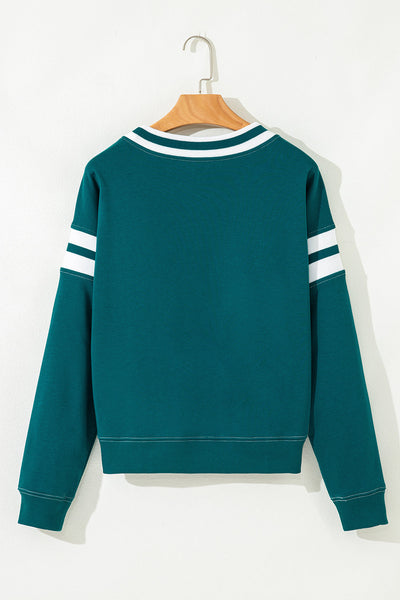 Cozy Women's Striped Sweatshirt in Soft Cotton Blend, Relaxed Fit for Effortless Casual Style and Everyday Comfort