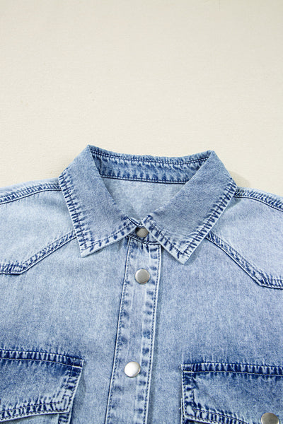 Stylish Women's Blue Denim Shirt Dress with Adjustable Belt for a Flattering Everyday Fit and Effortless Style