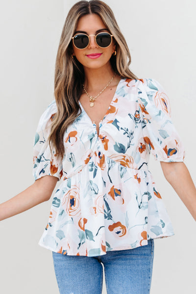Pastel Chic Women's Babydoll Blouse - Flowy Casual Top for Versatile Dressy Occasions and Everyday Wear