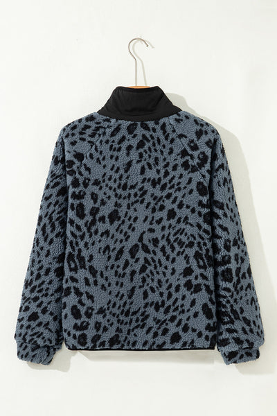 Chic Women's Animal Print Jacket - Trendy Casual Outerwear in Soft Fabric for Comfort and Style