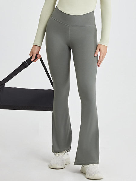 Elastic Waist Flare Yoga Pants