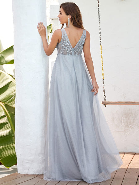 Women's Elegant A-line Maternity Gown in Maxi Dresses