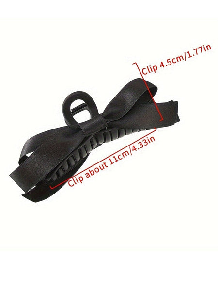Elegant Black Bow Knot Hair Claw Clip