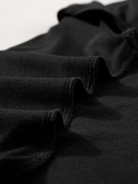 Asymmetrical Halter Neck Backless Ruched Crop Hoodie