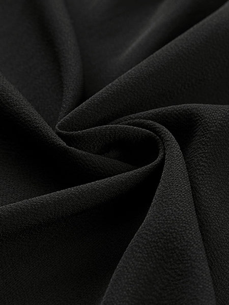 Elegant Black Tiered Maxi Skirt with Drawstring Waist