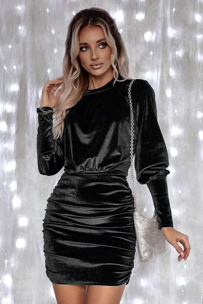 Sequin Glamour Long Sleeve Formal Gown