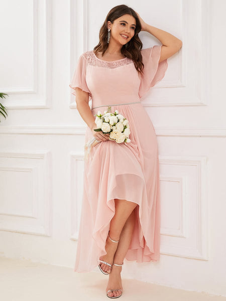 Elegant Boat Neck A-Line Midi Dress for Plus Size Women