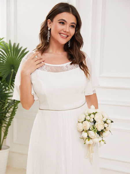 Elegant Boat Neck A-Line Midi Dress for Plus Size Women