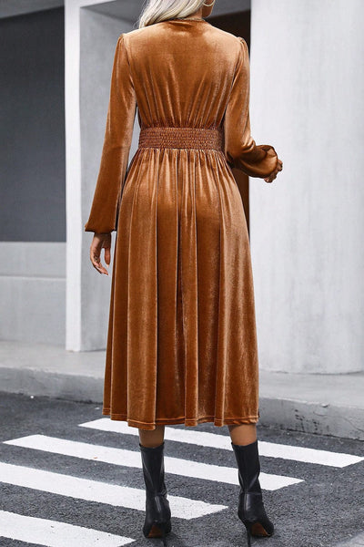Women's Dresses Acetate Silk Long Sleeve Irregular Dress