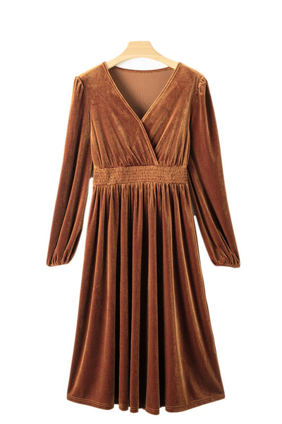 Women's Dresses Acetate Silk Long Sleeve Irregular Dress