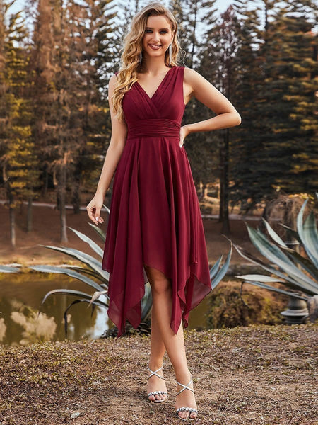 Women's Modern and Stylish Chiffon Knee-Length Dress