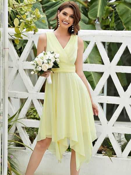 Women's Modern and Stylish Chiffon Knee-Length Dress
