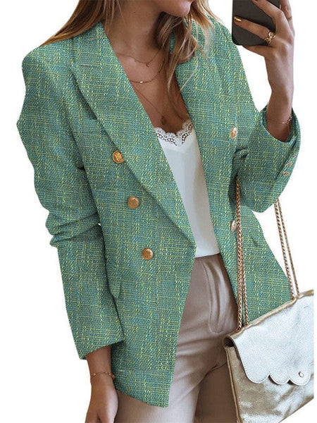 Women's Single-Breasted Blazers and High Waist Trousers Two-Piece Suit with practical styling and dependable silhouette control.