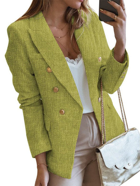 Lapel Button Slim Fit Long Sleeve Blazers