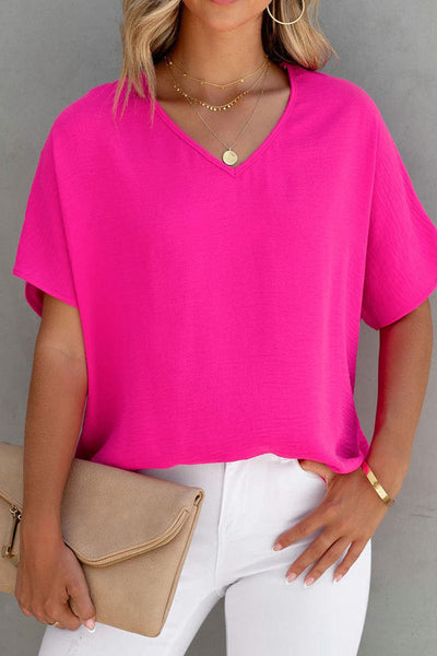 women's pink summer top made for easy styling and wardrobe coordination, with premium-like structure and finish. with practical styling and dependable