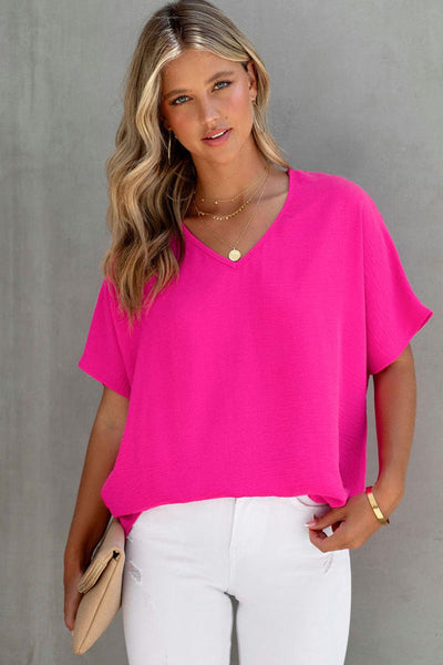 women's pink summer top made for easy styling and wardrobe coordination, with premium-like structure and finish. with practical styling and dependable