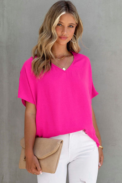 women's pink summer top made for easy styling and wardrobe coordination, with premium-like structure and finish. with practical styling and dependable