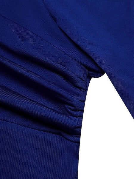 Women's Elegant Plus Size V-Neck Formal Dress with Hollow Out Details