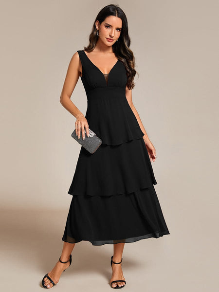 Women's Tiered Ruffle Wedding Guest Dress in Blouses & Shirts