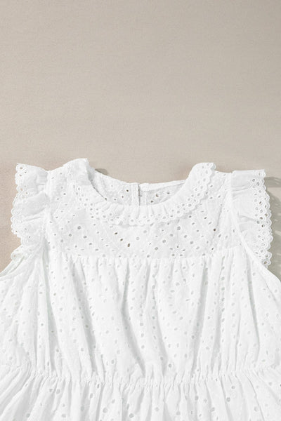 Women's Sleeveless Cotton Linen Midi Dress for Women